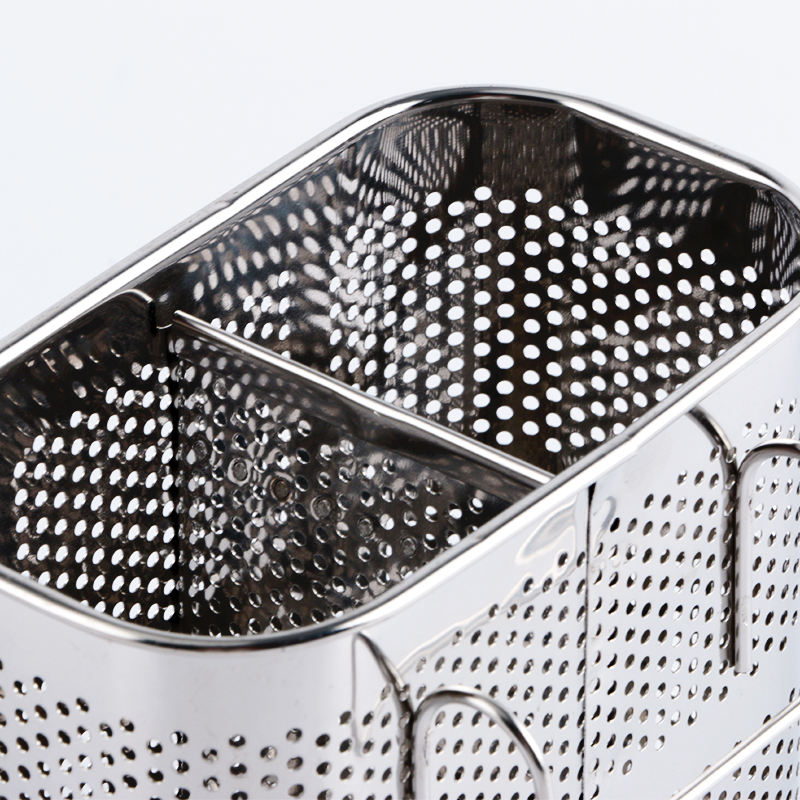 Stainless Steel Utensil Holder, Kitchen Wall Hanging Steel Cutlery Holder Organizer Rack - Image 2