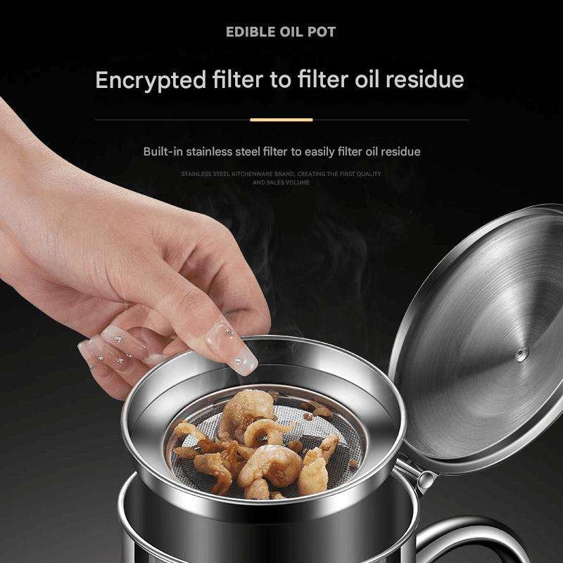 Stainless Steel Kettle Oil Filter Pot - Image 3