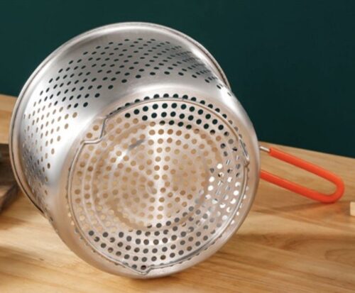 Stainless Steel Steamer And Frying Basket 18cm - Image 4
