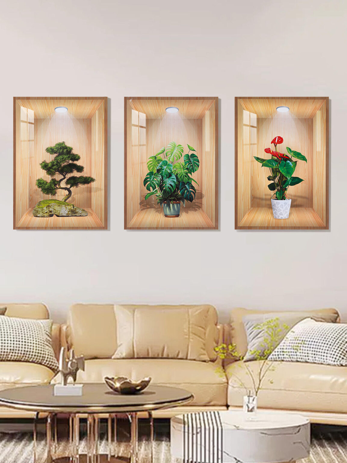 3D HOME DECOR FLOWER VASE WALL STICKER