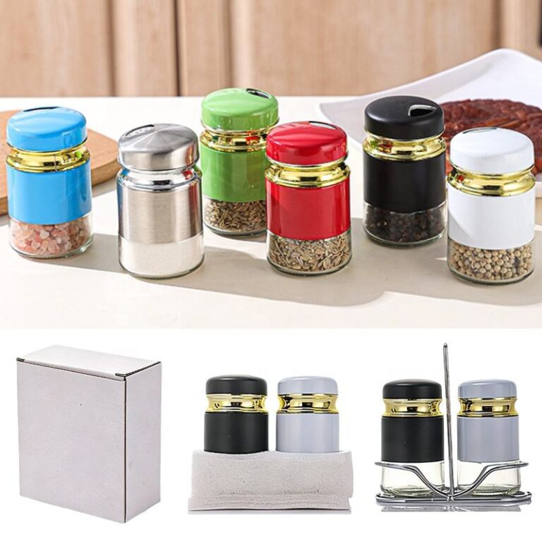 Mini Glass Spice Jar Set with Airtight Lids – Salt, Pepper & Seasoning Storage Bottles - Image 4