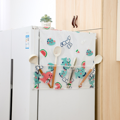 Printed Fridge Dust Cover Waterproof Refrigerator Dustproof Cover - Image 2