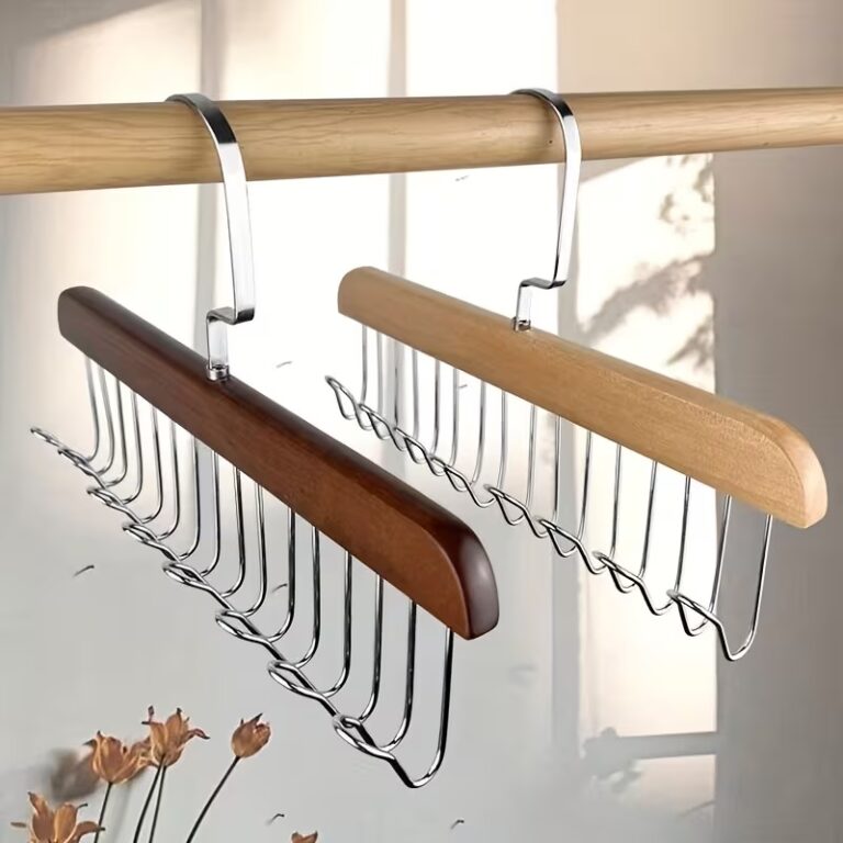 Anti Slip 8 Hook Coat & Scarf Organizer – Space Saving Hanger - Image 3