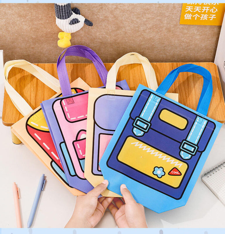 4pcs Cartoon Style Portable Storage Backpack Bag - Image 2