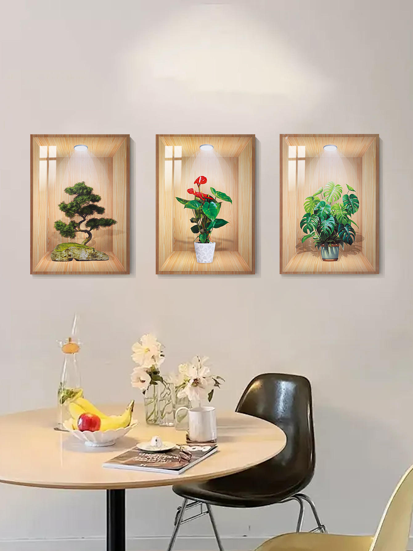 3D HOME DECOR FLOWER VASE WALL STICKER - Image 3