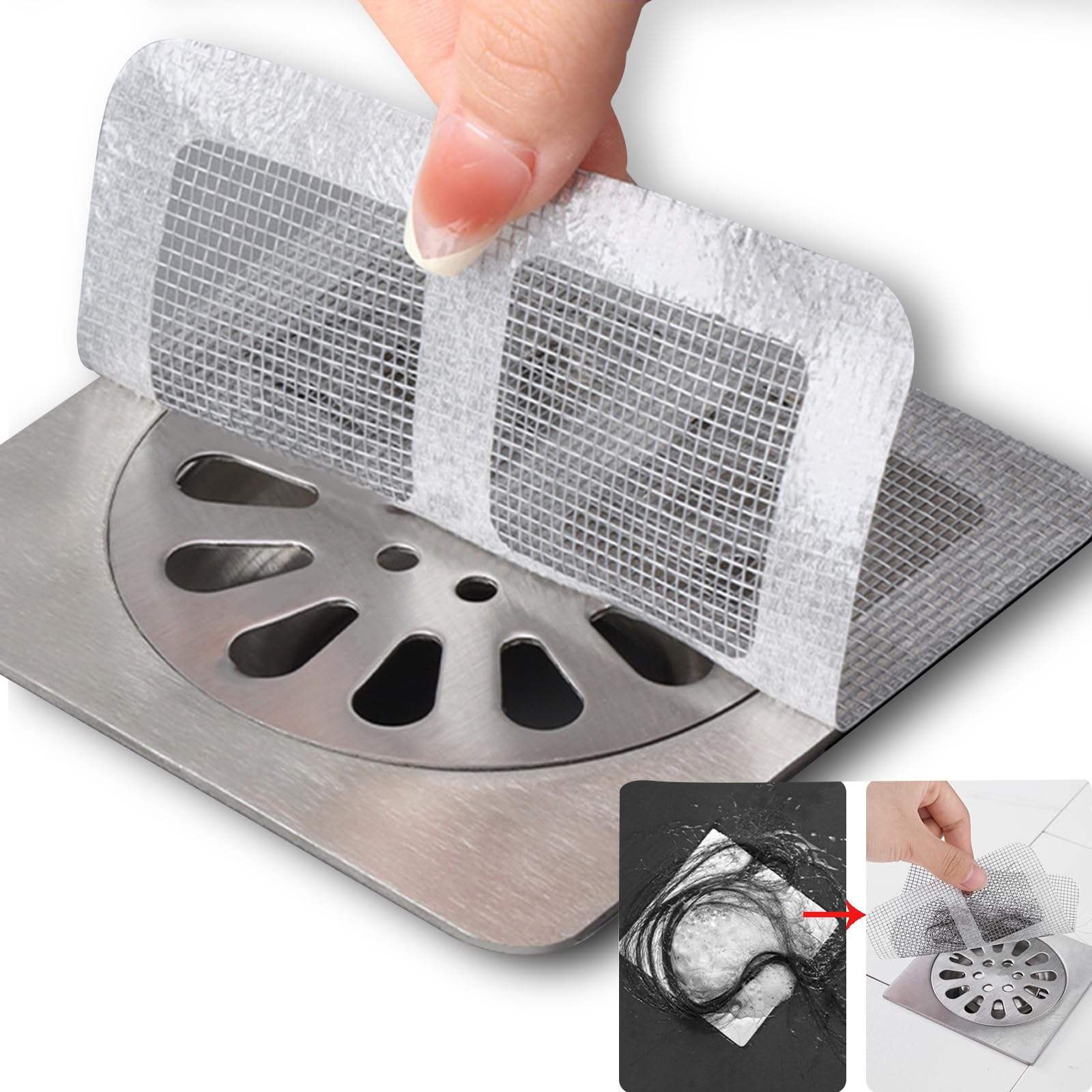 Pack of 20 Self Adhesive Mesh Drain Cover - Image 3