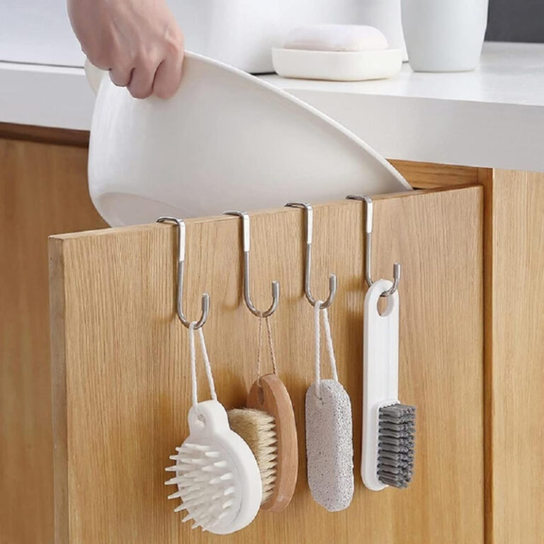 Stainless Steel S-Shaped Over-Door Hooks – No Drilling Hangers - Image 3