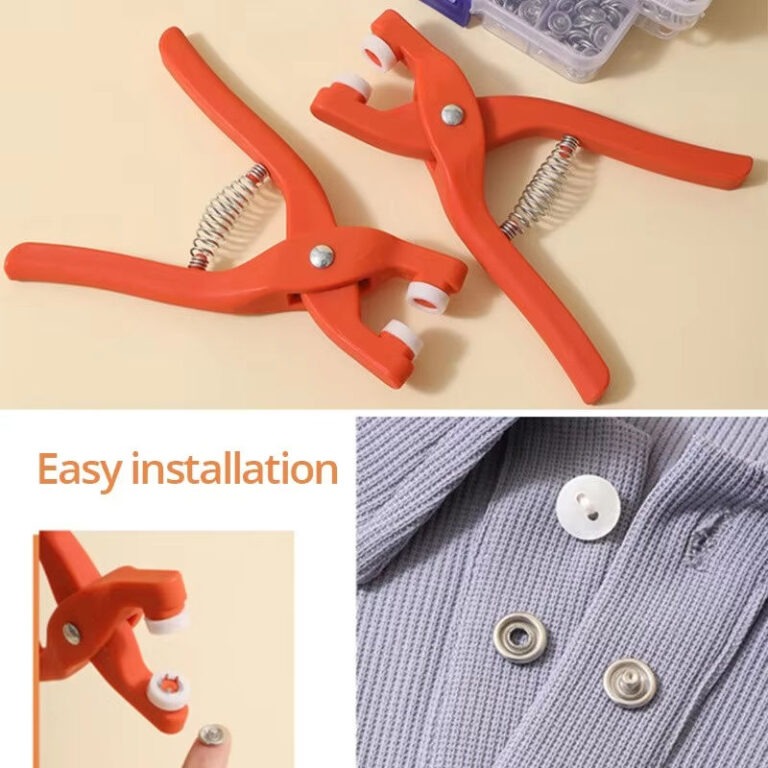 New Imported Quality 50 Metal Snaps Buttons with Fastener Pliers Tool Kit Five Buckle Set Sewing Free Buttons Set - Image 3