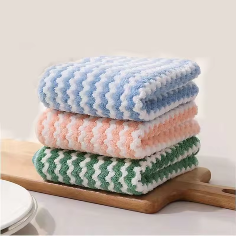 Set Of 3 Superfine Fiber Kitchen Dishwashing Cloth, Water Absorbent Cleaning Cloth - Image 3