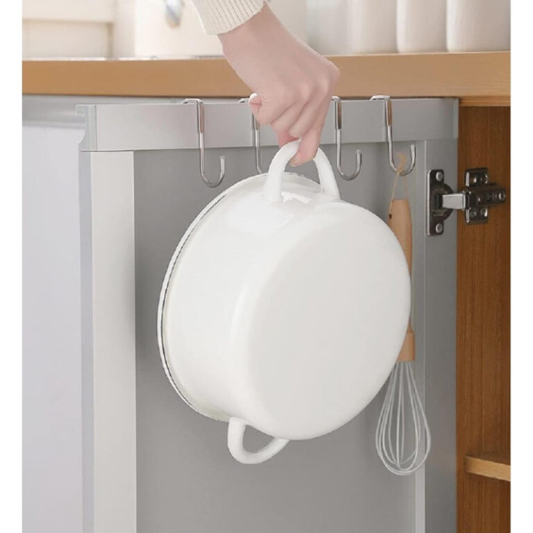 Stainless Steel S-Shaped Over-Door Hooks – No Drilling Hangers - Image 4