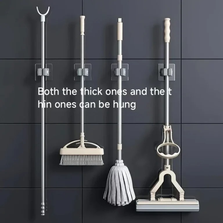 Strong Adhesive Hooks, Wall Broom Holder Mop Organizer - Image 4