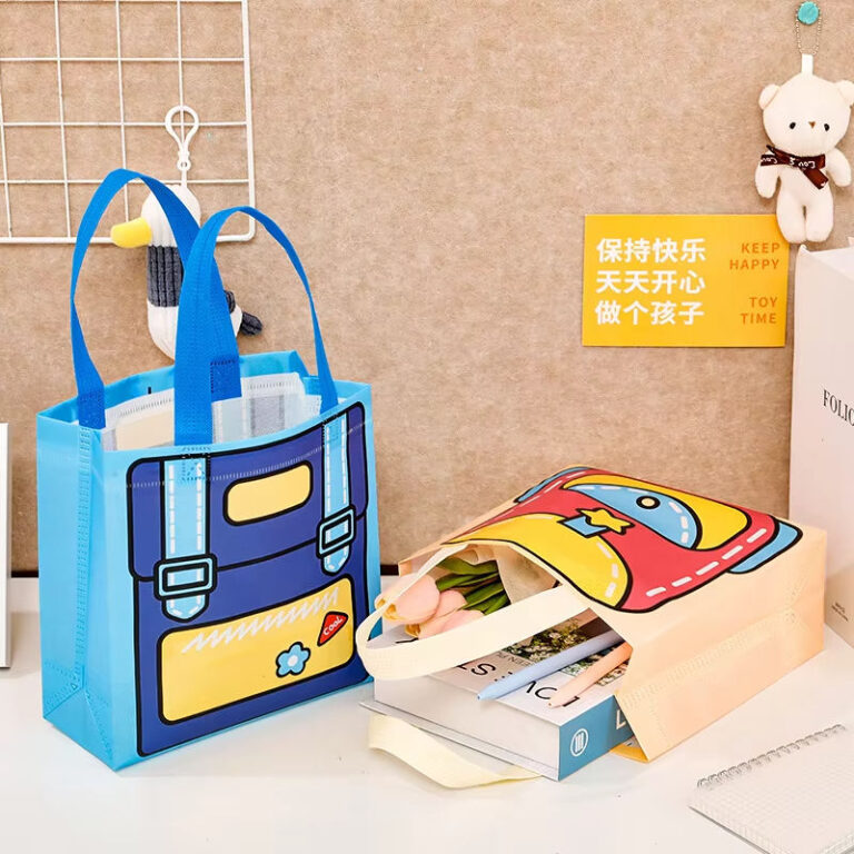 4pcs Cartoon Style Portable Storage Backpack Bag - Image 4