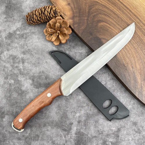 Stainless Steel Butcher Knife with Cover - Image 3