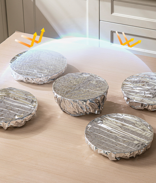 10PCS Reusable Aluminium Foil Covers, Aluminum Foil Insulation Covers, Insulation Aluminium Foil For Food Storage Cover - Image 5