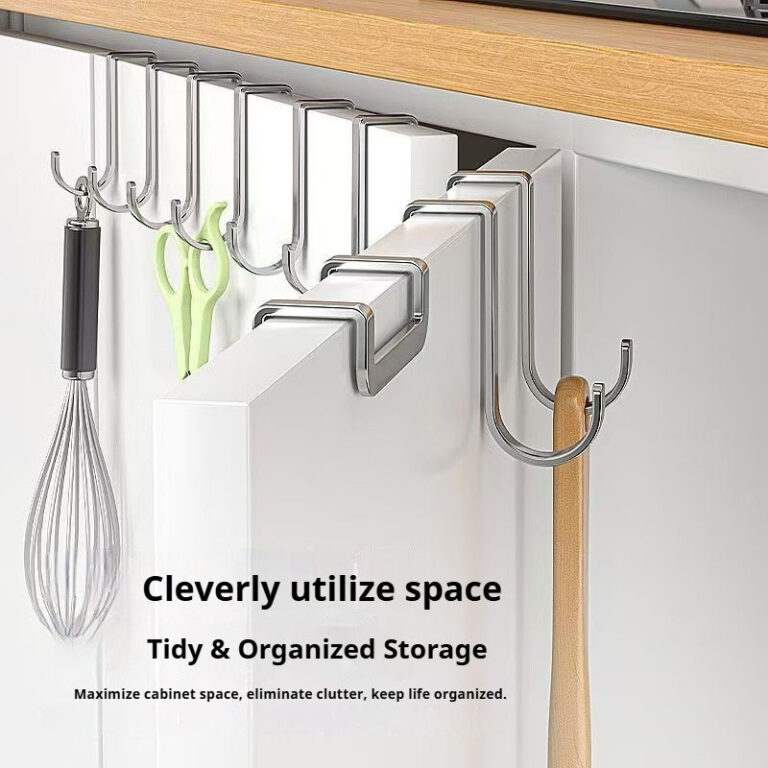 Stainless Steel S-Shaped Over-Door Hooks – No Drilling Hangers - Image 5