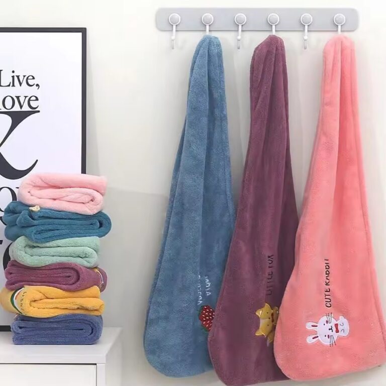 Microfiber Shower Cap Towel, Quick Dry Hair Cap, Bath Hats for Women, Super Absorbent Soft Cap Towel - Image 5