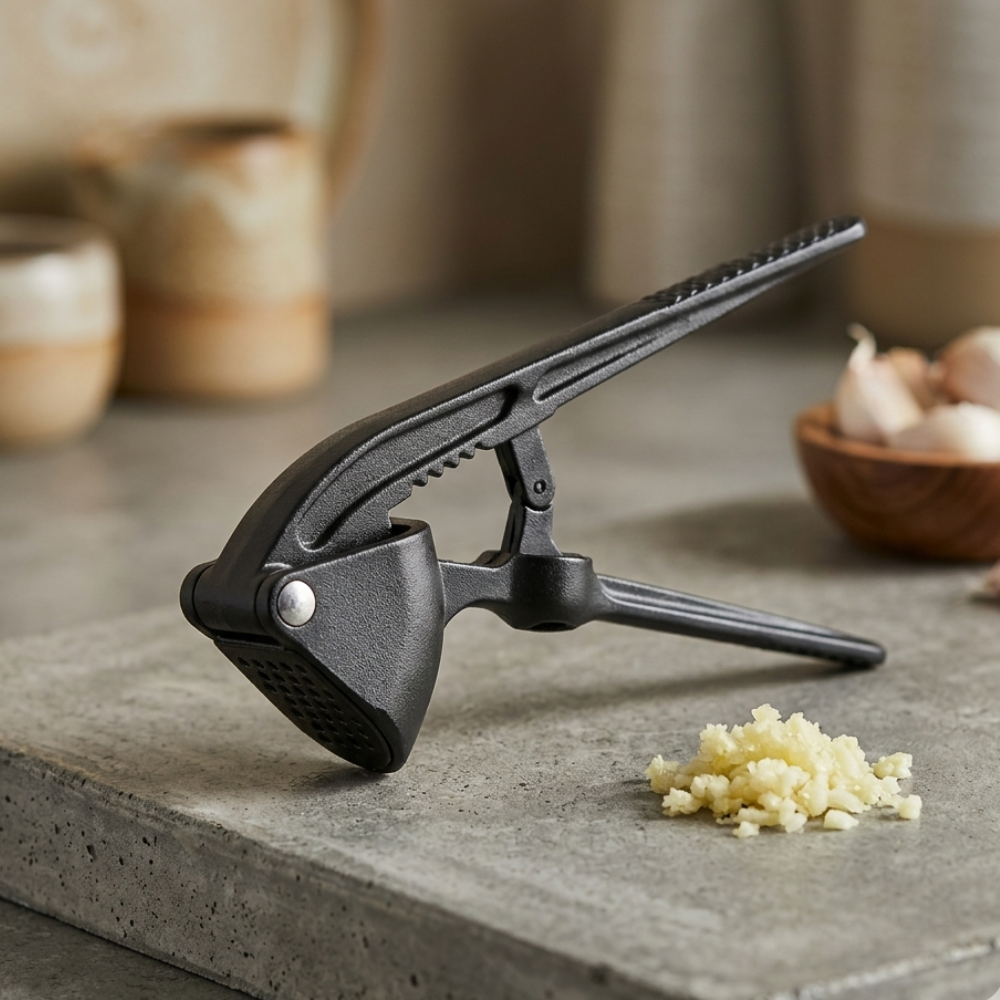 Premium Heavy Duty Cast Aluminum Garlic Press Crusher - Image 2