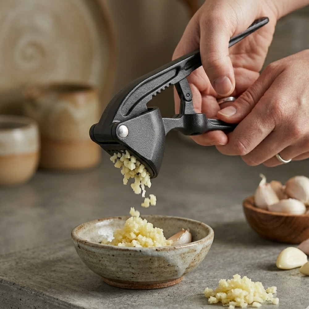 Premium Heavy Duty Cast Aluminum Garlic Press Crusher - Image 5