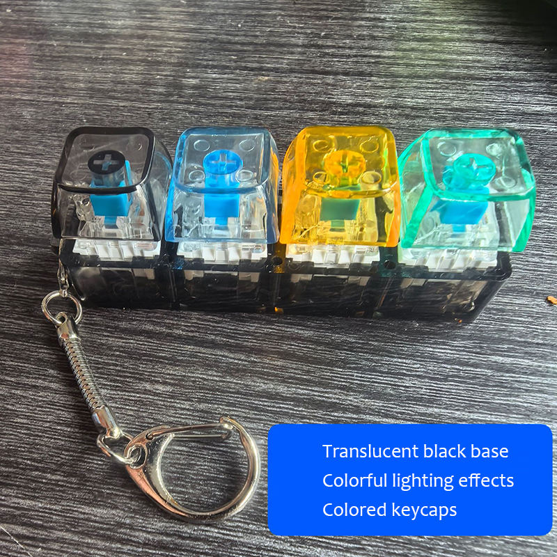 Keyboard LED Fidget Keychain