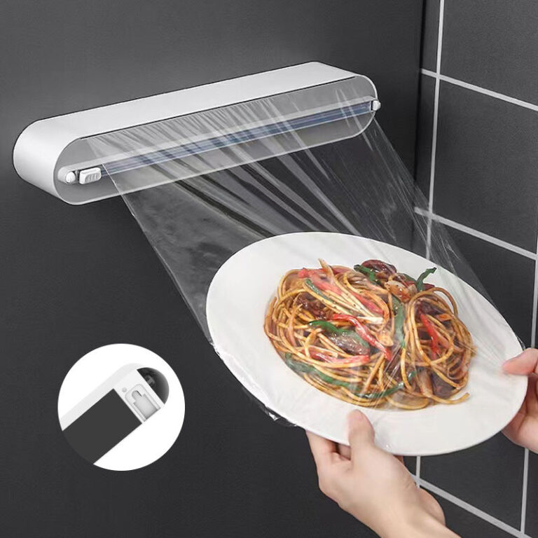 Wall Mounted Cling Film Dispenser With Slide Cutter