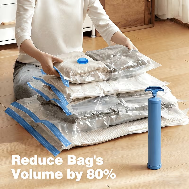 Vacuum Storage 5 Pcs Sealed Bags With Hand Pump
