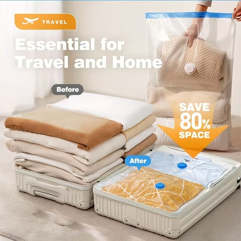 Vacuum Storage 5 Pcs Sealed Bags With Hand Pump
