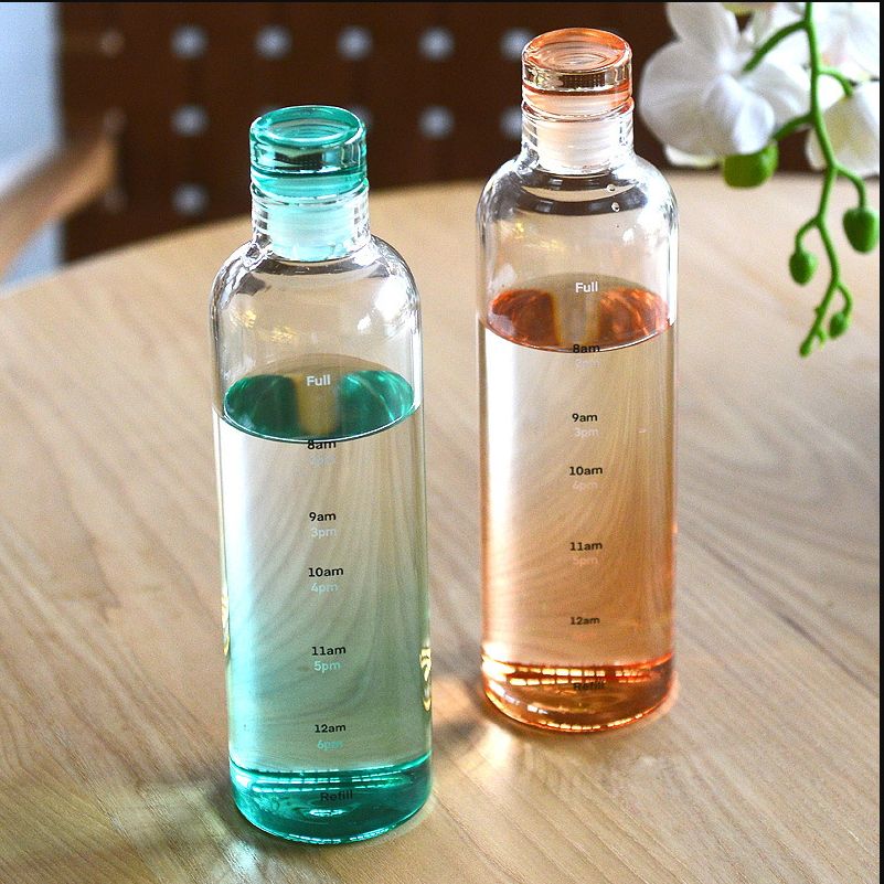 1000ml Airtight & Time Scale Plastic Water Bottle