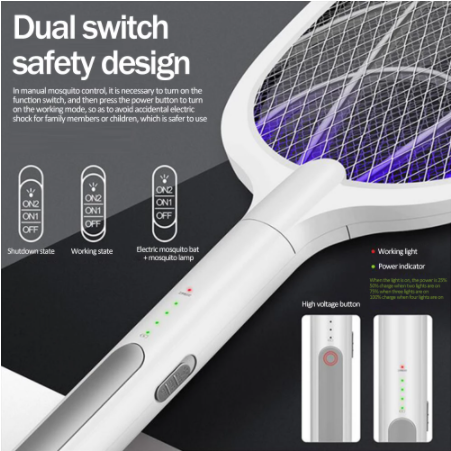 Electric Rechargeable Mosquito Killer Racket