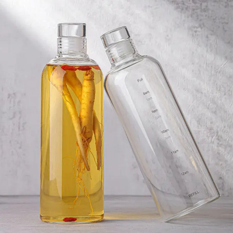 1000ml Airtight & Time Scale Plastic Water Bottle