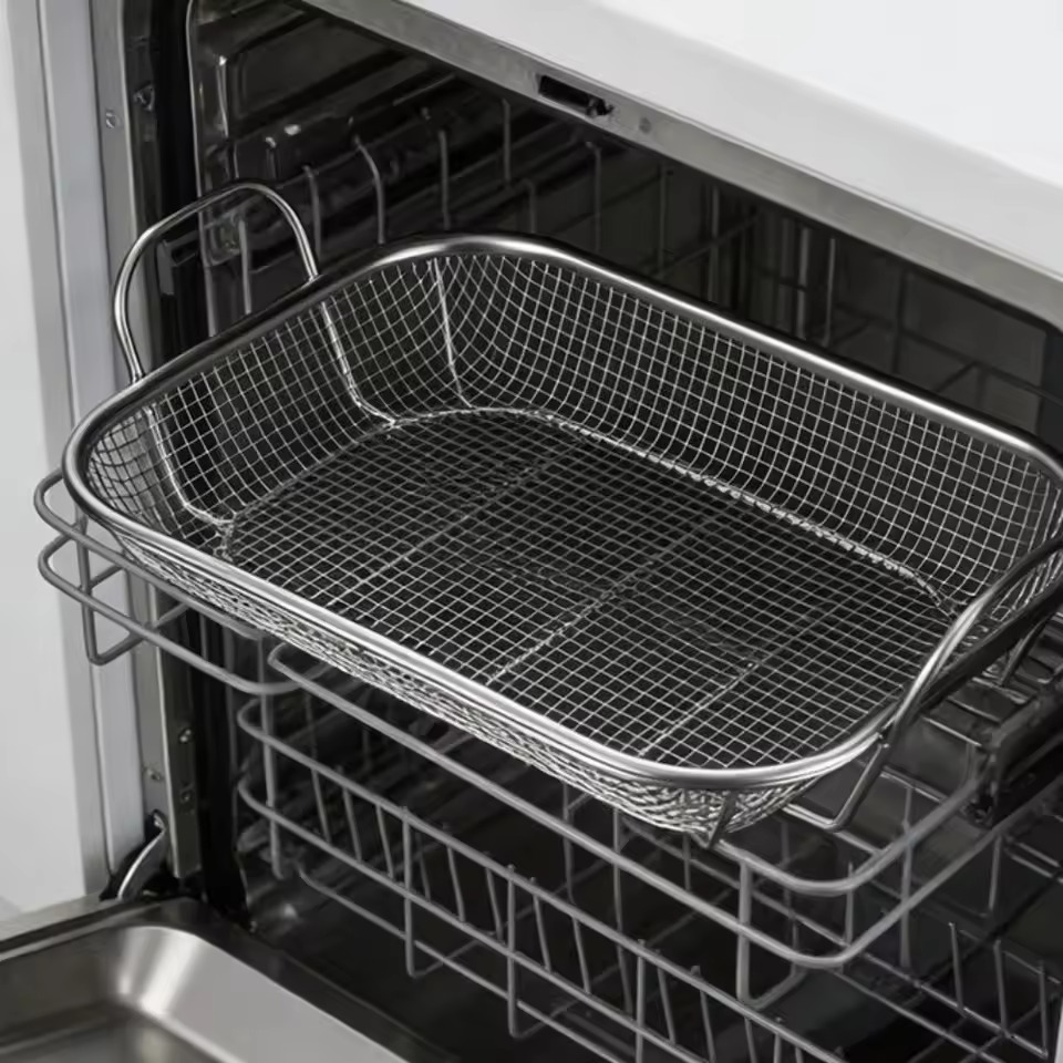 Stainless Steel Rectangular Colandar Basket 29cm