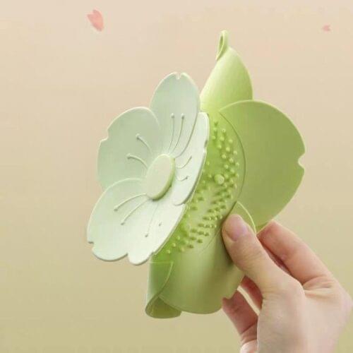 Silicone Flower Shape Drain Hair Catcher for Kitchen and Bathroom Use - Image 5