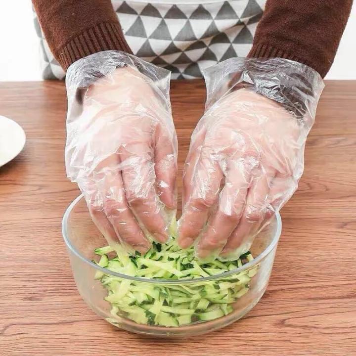 100 pcs Disposable Gloves Work Cleaning Transparent Waterproof Glove - Image 5