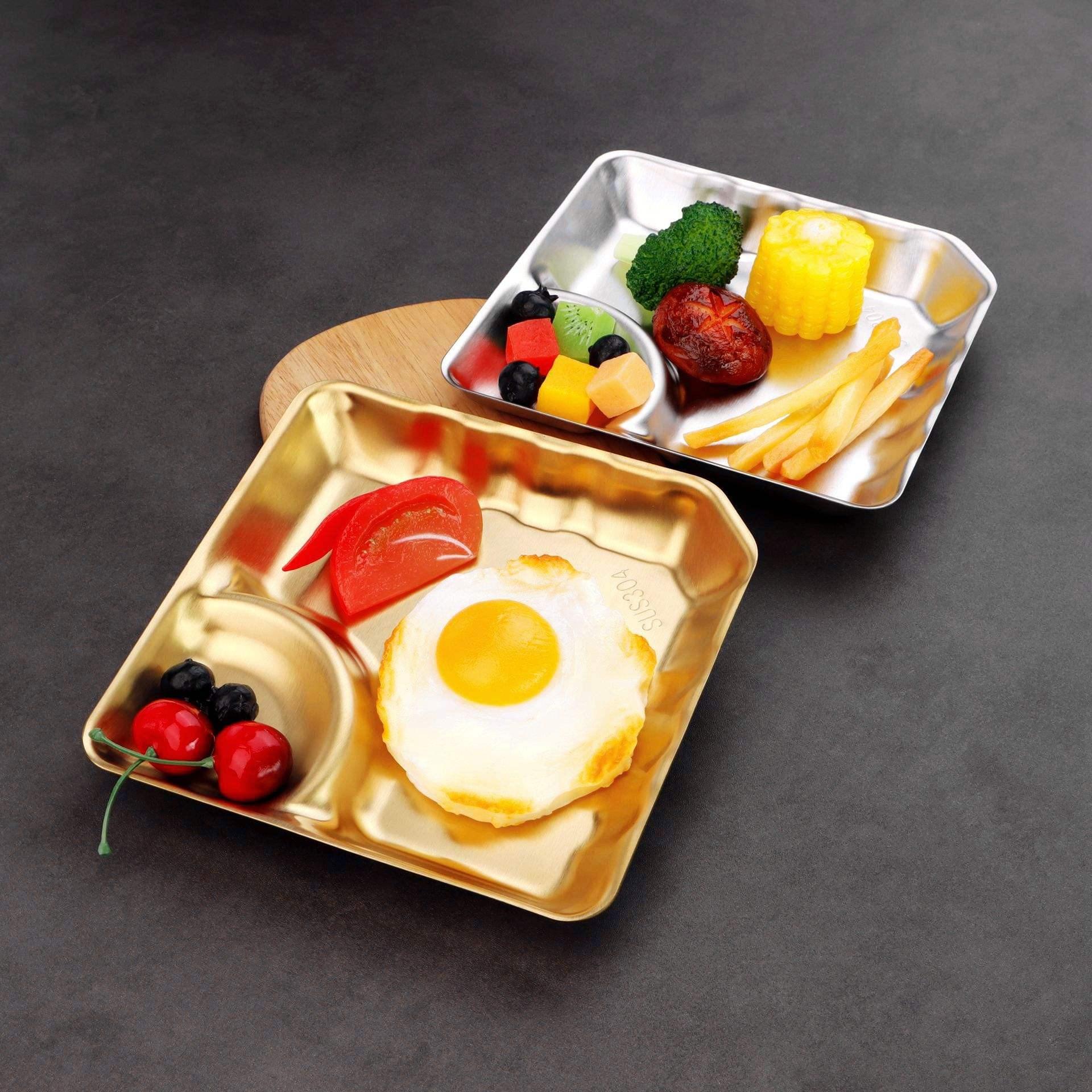 Korean Style 304 Stainless Steel Food Plate - Image 2