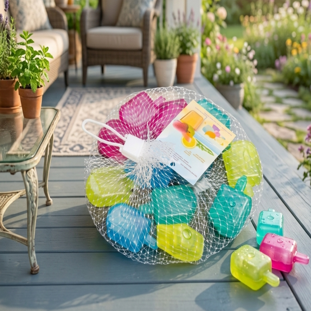 Reusable Colorful Ice Cubes In Mesh Bag - Image 4