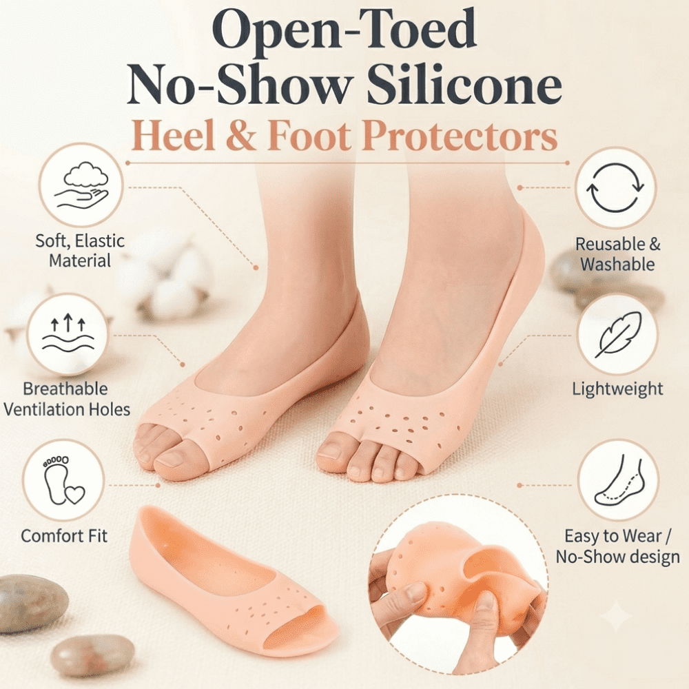 Breathable SEBS Silicone No Show Gel Socks - Image 2
