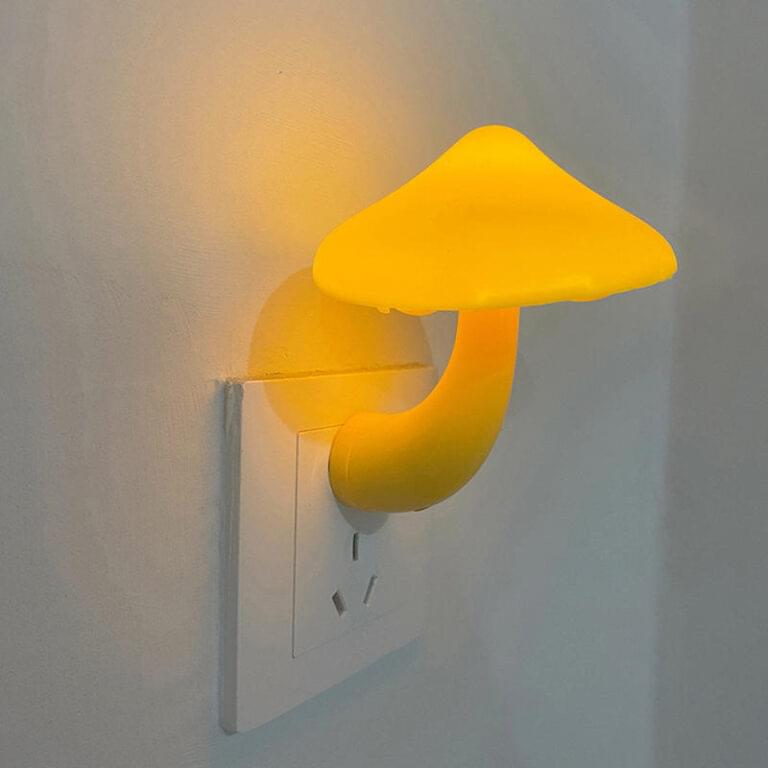 Mushroom Socket Night Light, Light Control Sensor Bedroom Light - Image 2