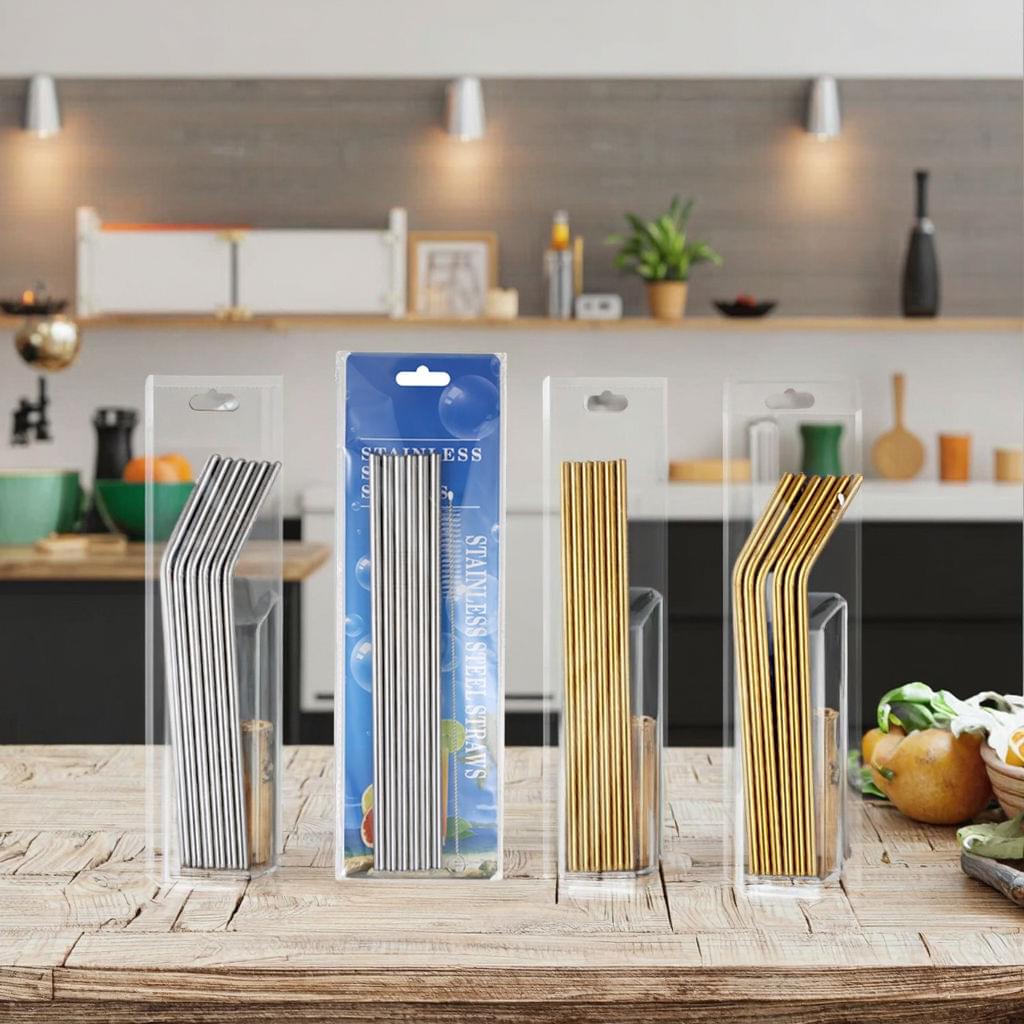 Stainless Steel Straw 6 Pcs Set