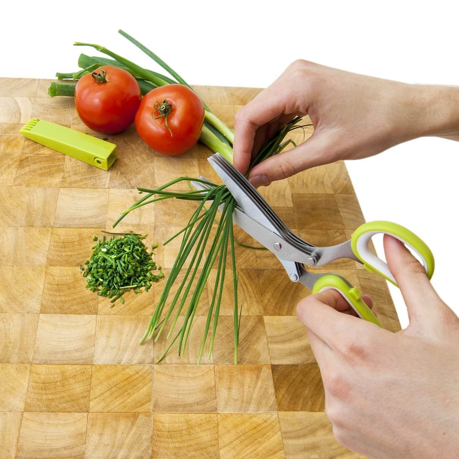 5 Layers Kitchen Scissor Multi-Blade Herb & Vegetable Cutting Shears with Cleaning Comb